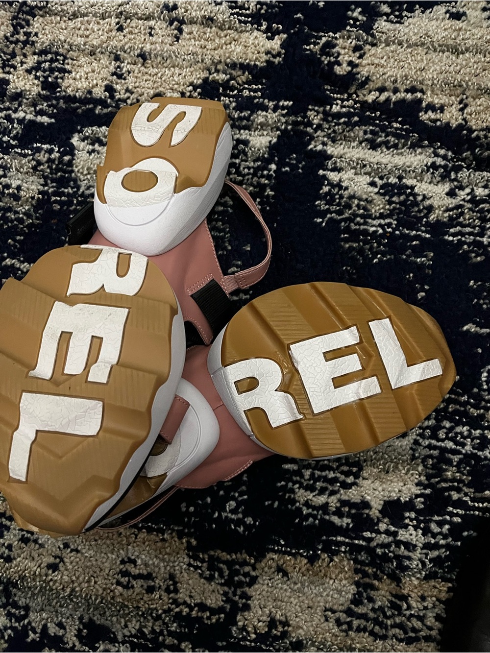 Chunky Pink Platform Sandals with SOREL Branded Soles